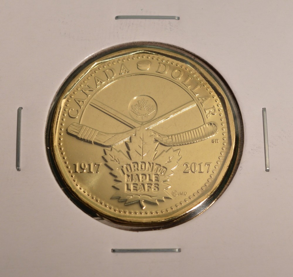 2017 Canada Toronto Maple Leafs Loonie - BU UNC - from mint roll  🇨🇦🇨🇦