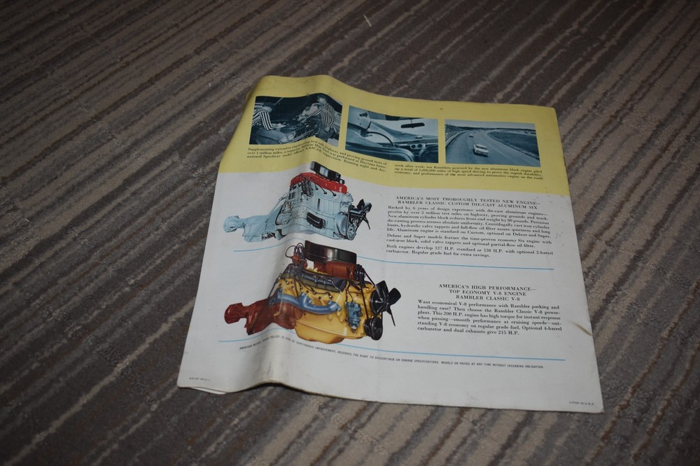 1961 Rambler Classic sales brochure NOTE CONDITION