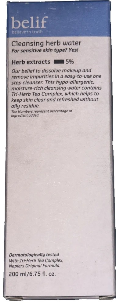 Belif Cleansing Herb Water. 6.75 oZ / 200 mL