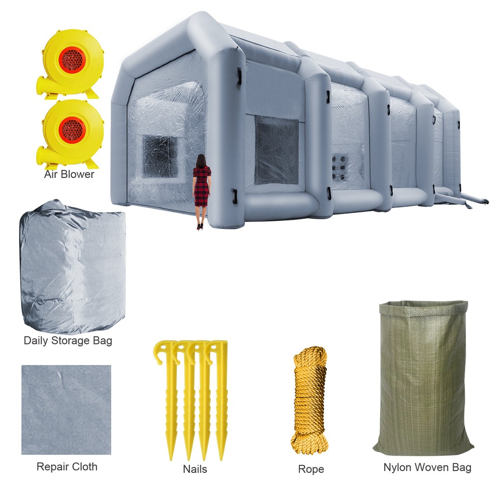 𝟑𝟗𝐱𝟏𝟔𝐱𝟏𝟑𝐅𝐭 Portable Inflatable Paint Booth for Vehicle