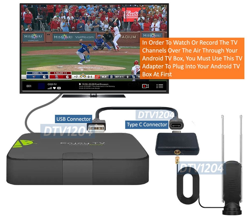 USB Type-C Digital TV Tuner For Android Tablet Smart Phone