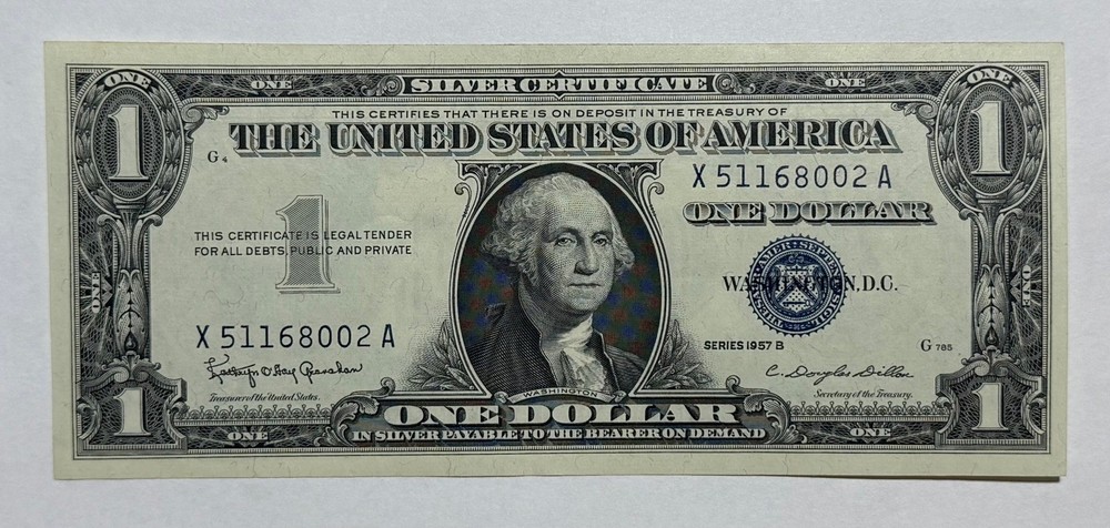 1957-B $1 Bill Silver Certificate Note High Grade 002A-KOH