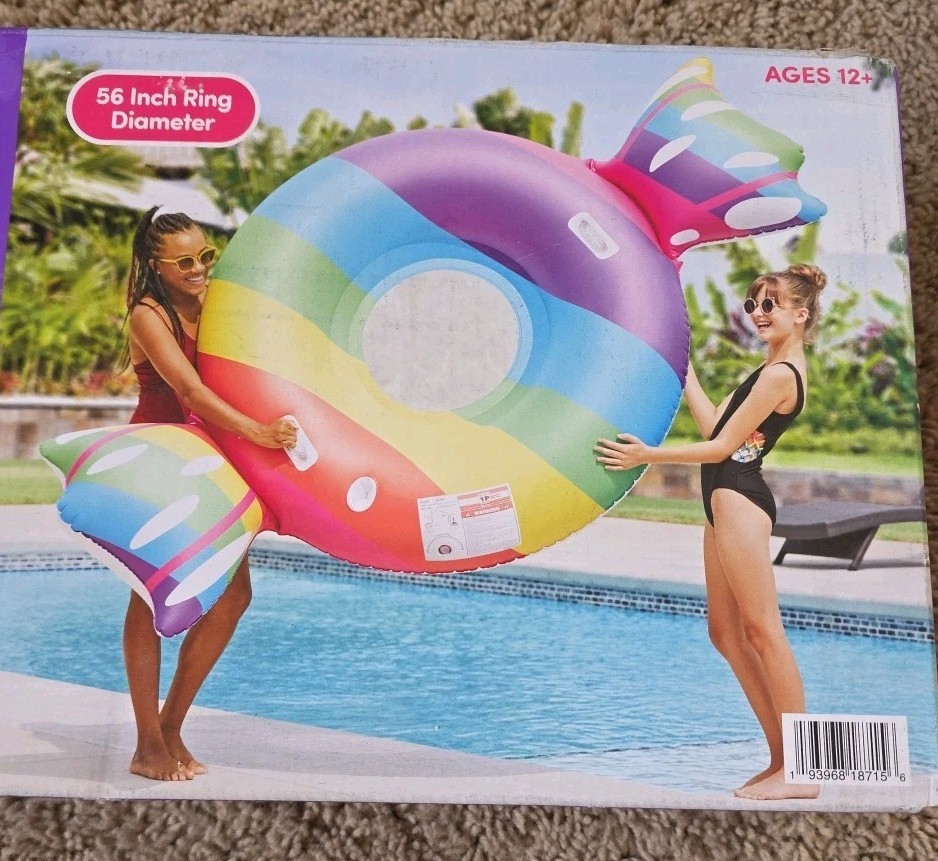 Member's Mark Oversized Candy Inflatable Pool Float. Swimming summer fun pools