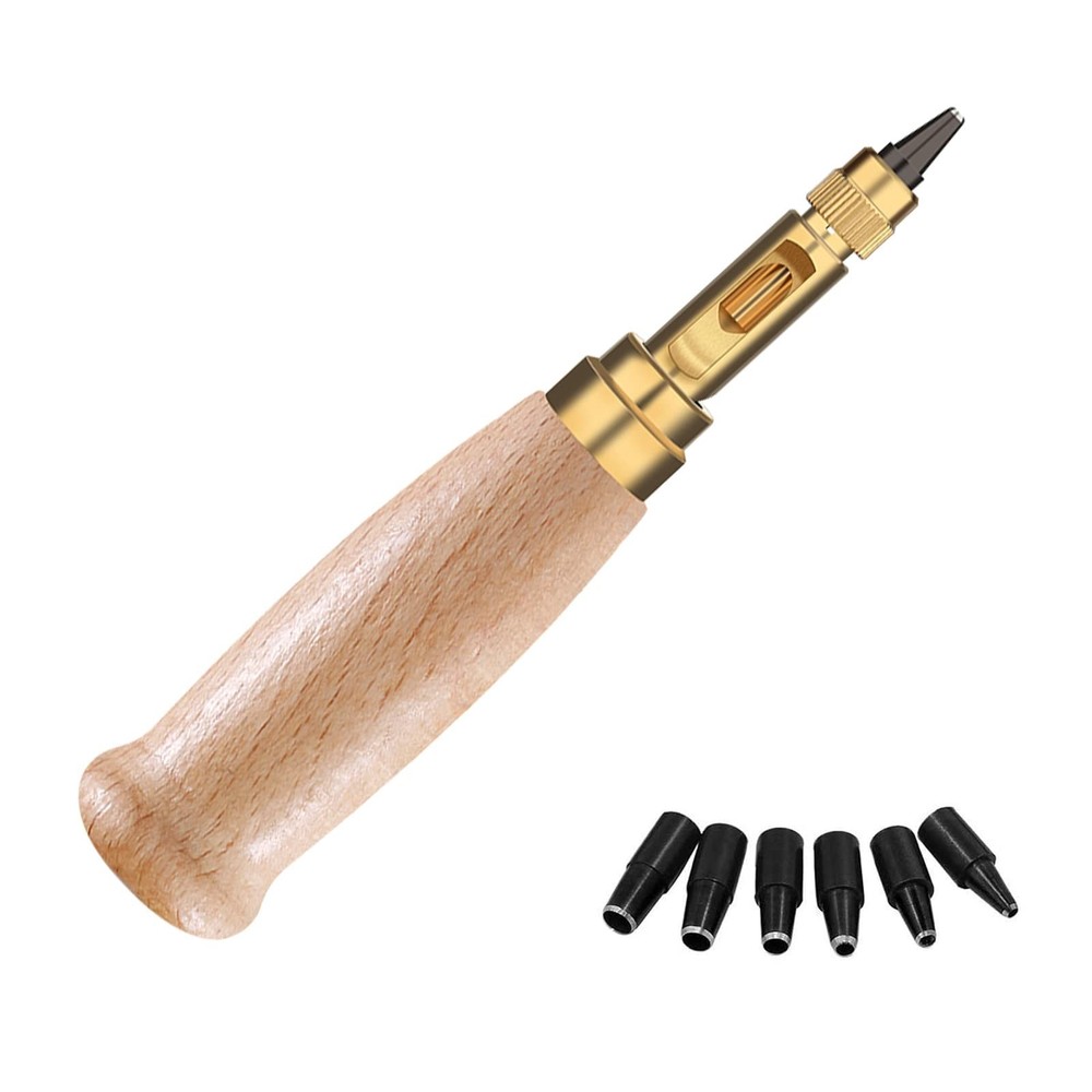 Adjustable Screw Hole Punch Auto Leather Tool Bookbinding Drill Tool Plier Ki...