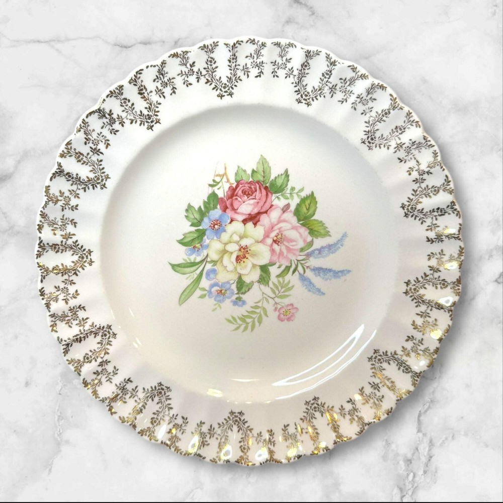 Limoges Arcadia Plates Set/4 – 2 Dinner + 2 Bread Plates - Immaculate