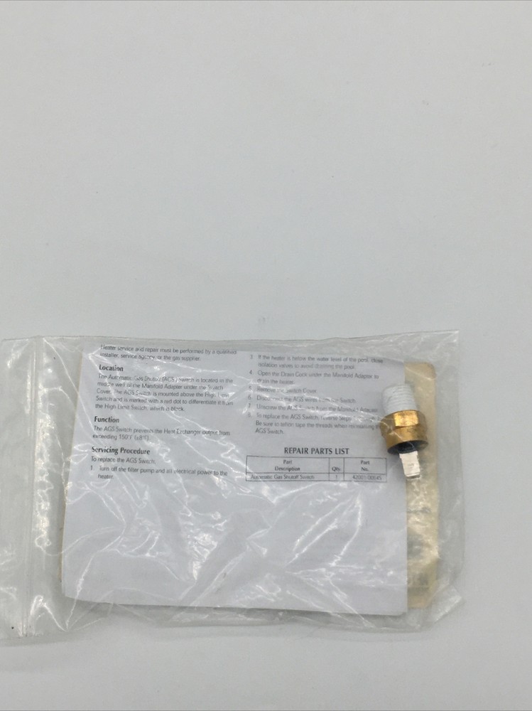 Sta-Rite 42002-0025S Switch Auto Gas Shutoff Max-E-Therm