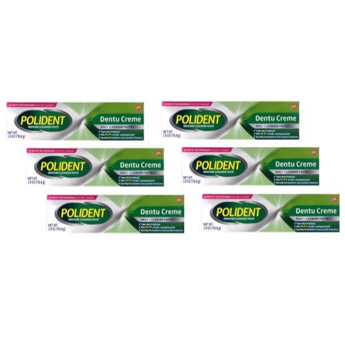 6 Pack - Polident Dentu-Creme Denture Toothpaste, 3.9 Oz Each