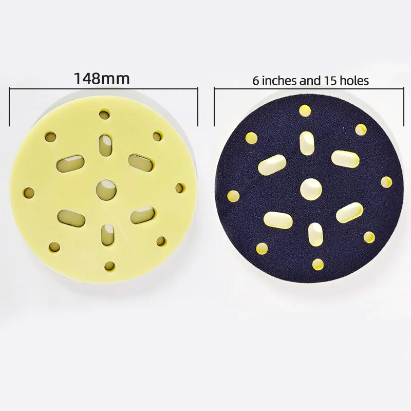 4 pcs 6 Inch 15 Holes Hook and Loop Soft Sponge Cushion Buffer Pads