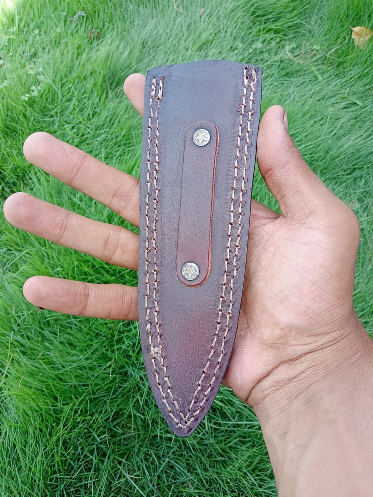 Custom Handmade Fixed Blade Dagger Knife Leather Sheath Holster EDC