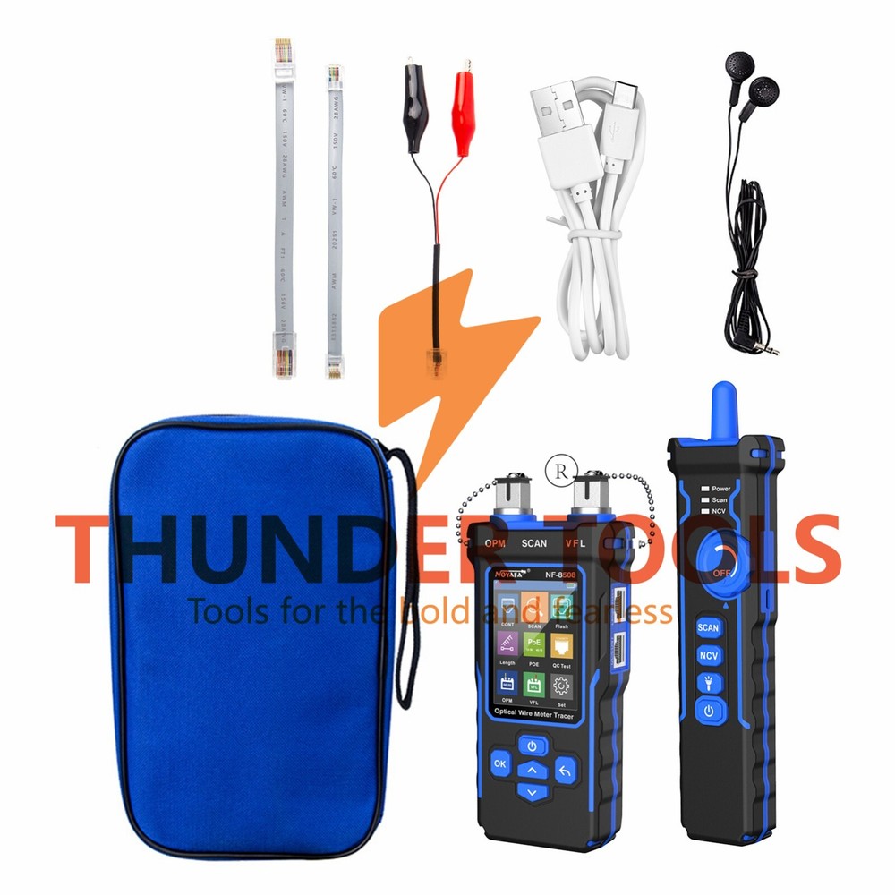 Thunder Tools NOYAFA Optical Network Cable Meter Tracer with LCD Display
