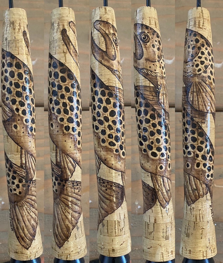 Brown Trout Fly Rod Cork Grip