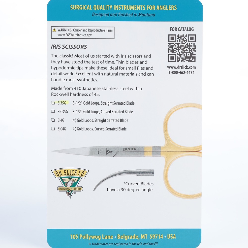 Dr. Slick Iris Scissors - 3.5 inch - Straight