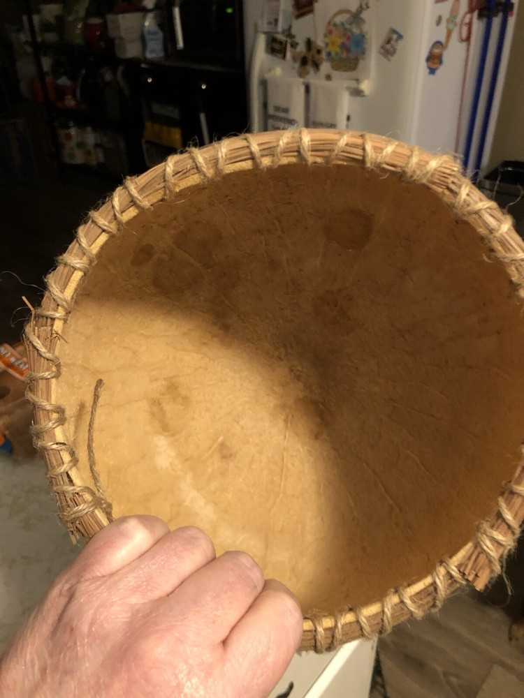 Hand Painted Gourd Bowl Signed