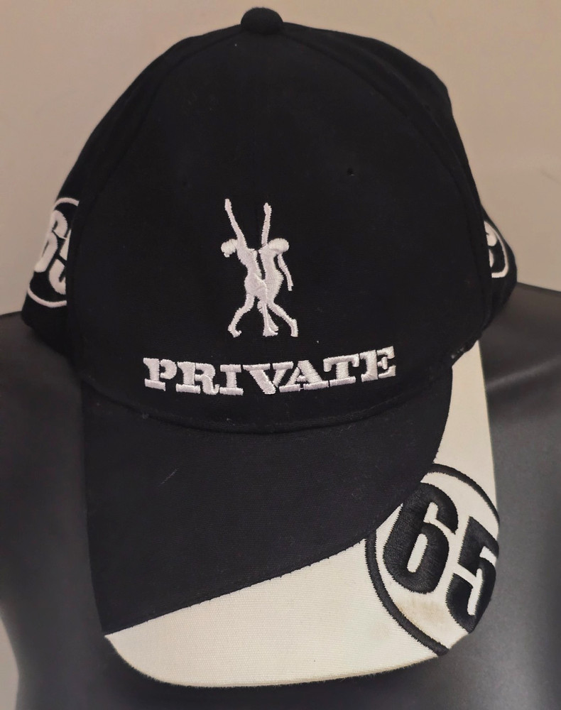65 PRIVATE "Since 1965" Logo Baseball Hat (Black & White / Adjustable )