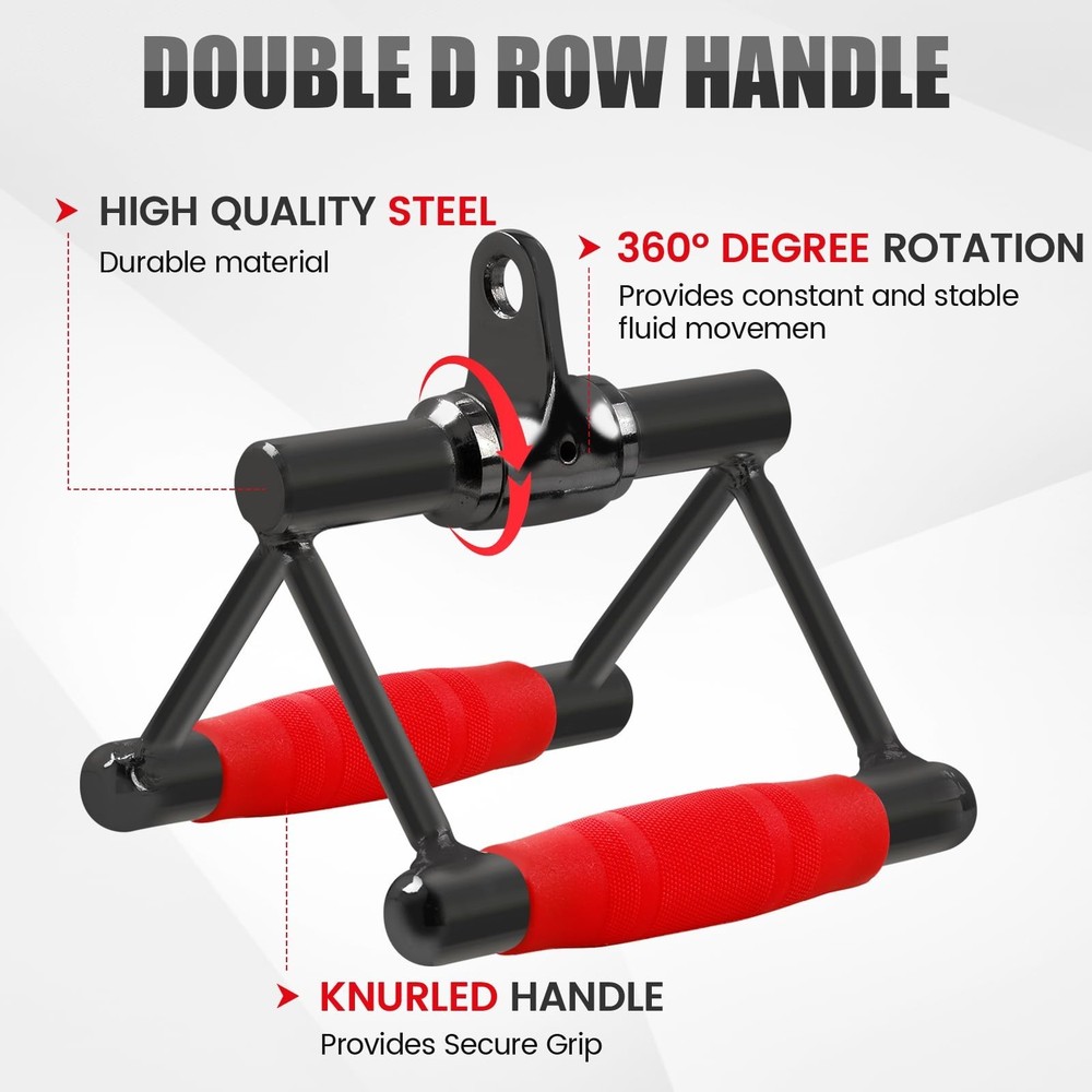 V-shaped Bar Straight Rotating Bar Curl LAT Pull Down Bar D Handle Double D R...