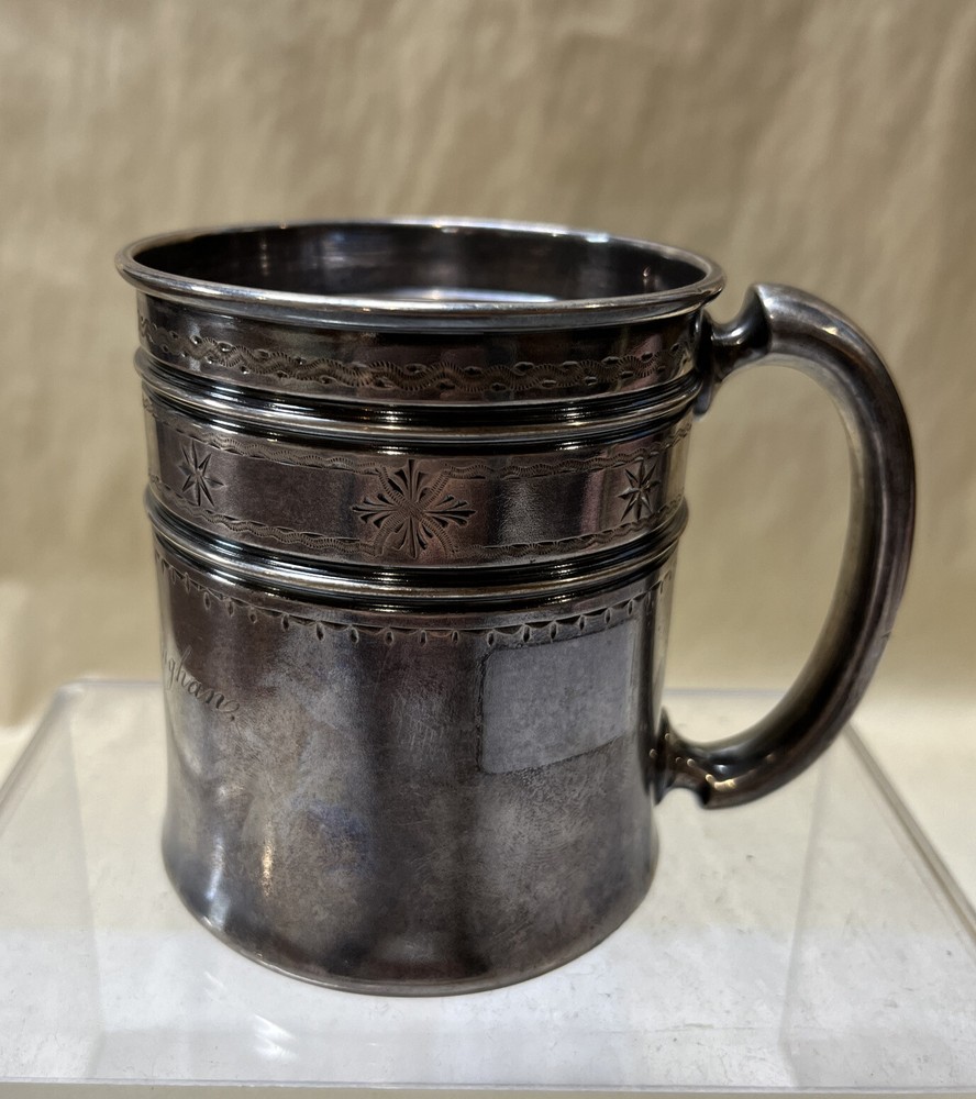 Gorham Sterling Child’s Mug c 1874 Monogram
