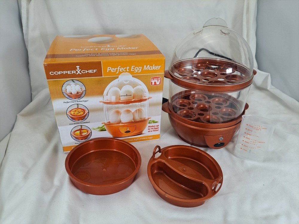 Copper Chef Perfect Egg Maker Effortless Automatic - Makes  14 Eggs! With Box