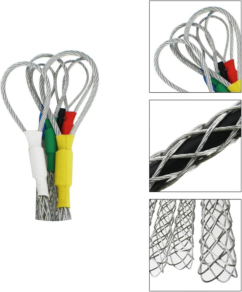 Cable Pulling Grip Sock Kit Galvanizing Steel Antislip Pipe Cable Wire Pulling G