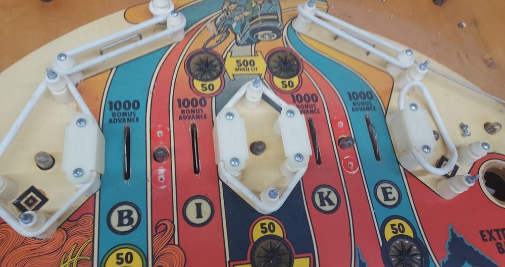 Original 1978 Atari Space Riders Pinball 2 Sided Plastic Ball Guide