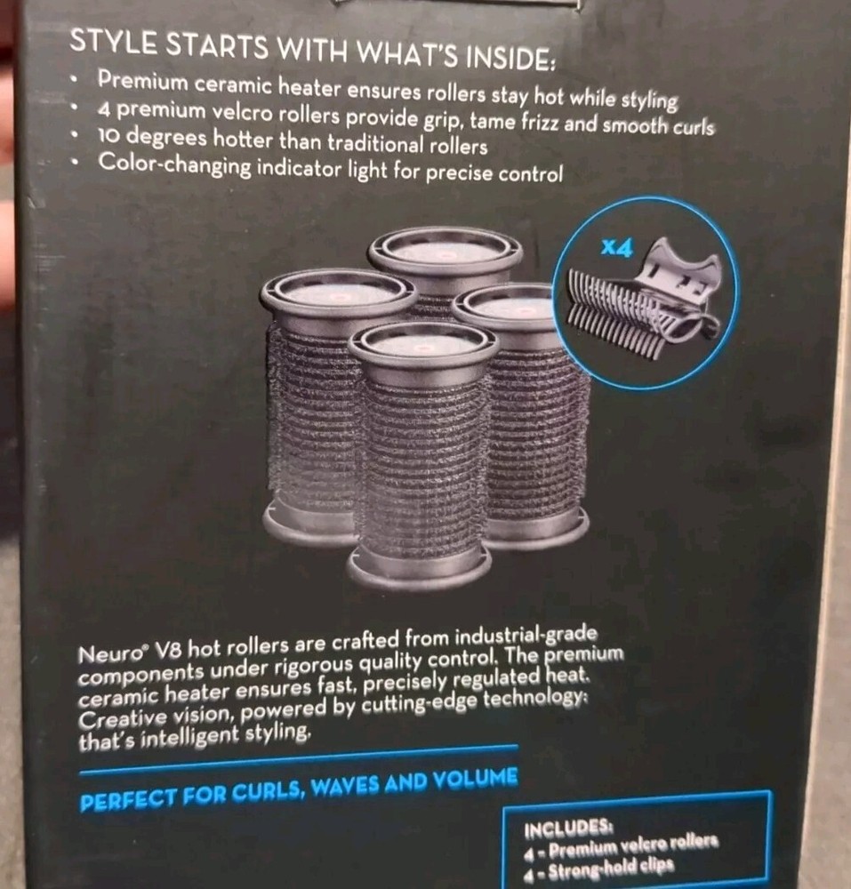 4 - Paul Mitchell Neuro V8 1.25" Hot Rollers Refills + Spring Clips