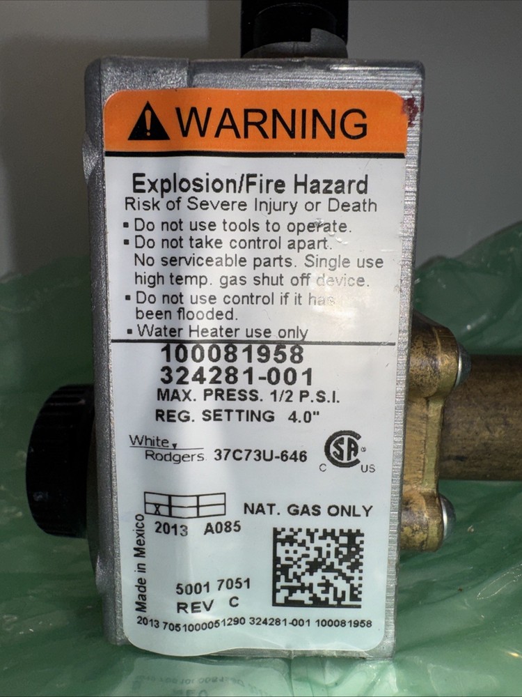 ProSelect PSW12703 Natural Gas Temperature Control Valve***FAST FREE SHIPPING***