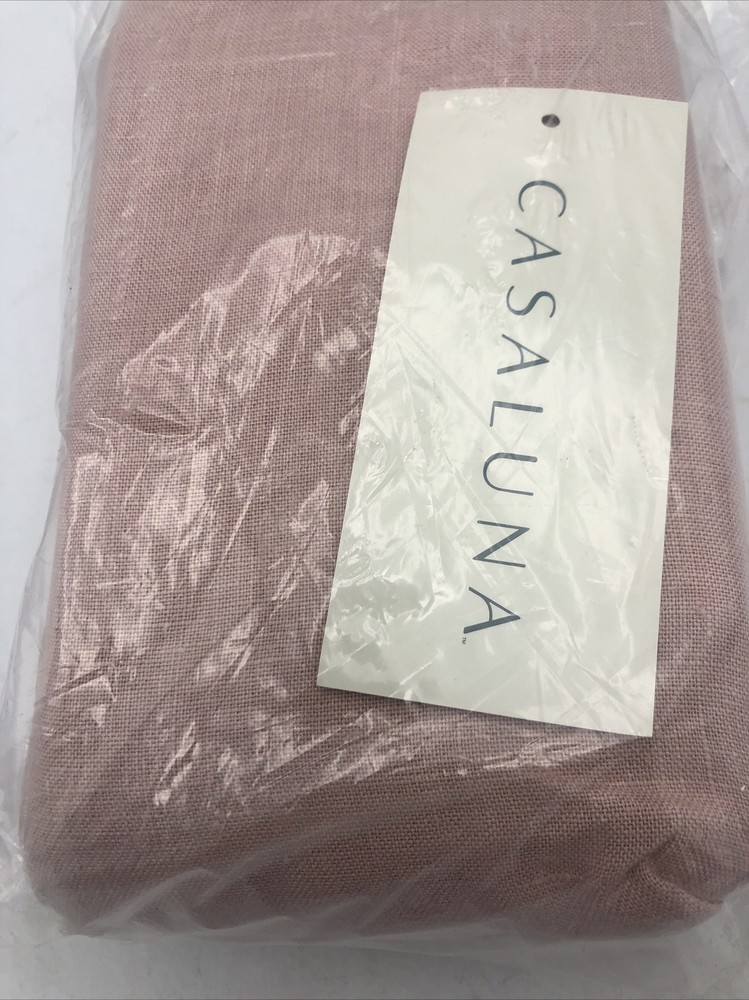 Casaluna King 100% Washed Hemp Solid Pillowcase Set Mesa Pink