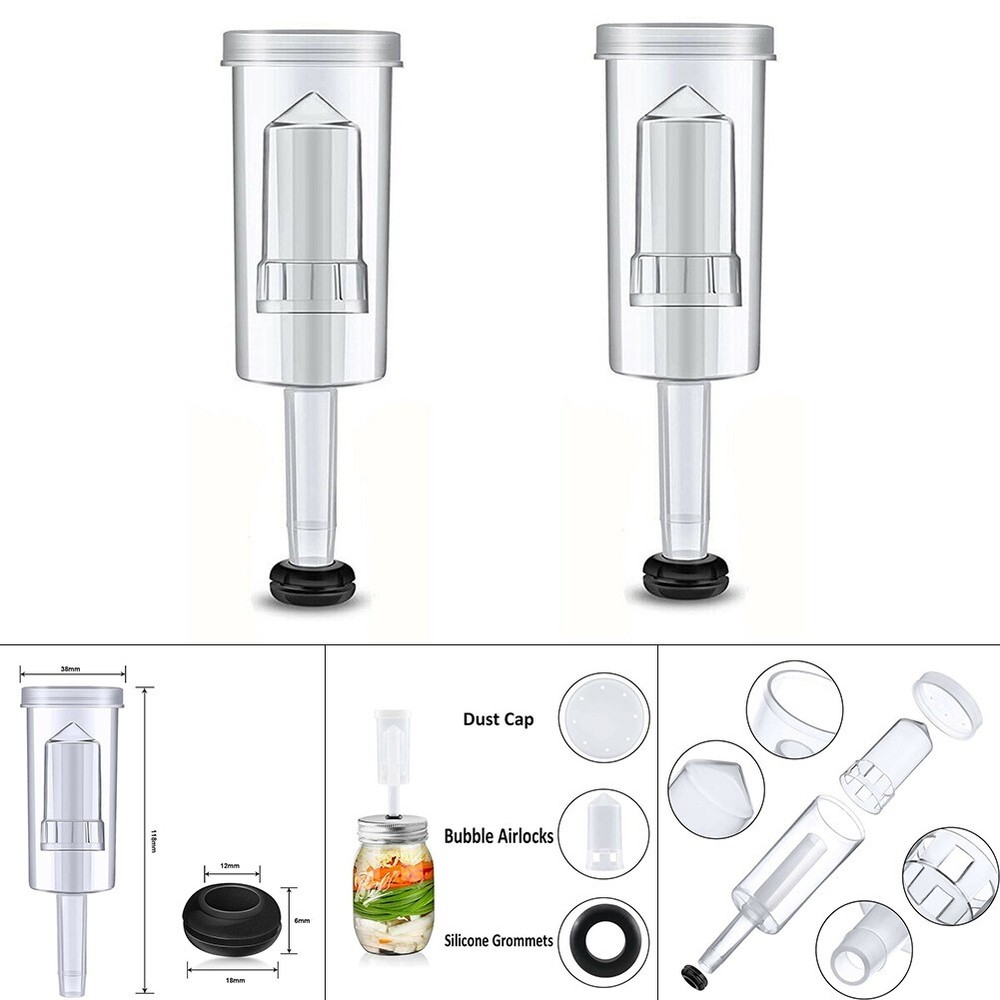 Prevent Spoilage and Keep Your Fermentation Safe with 2 Pack Air Lock Kit