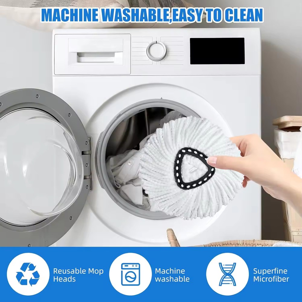5x Replacement Microfiber Mop HEAD For O-Cedar Spin Mop Easy Clean Wring Refill