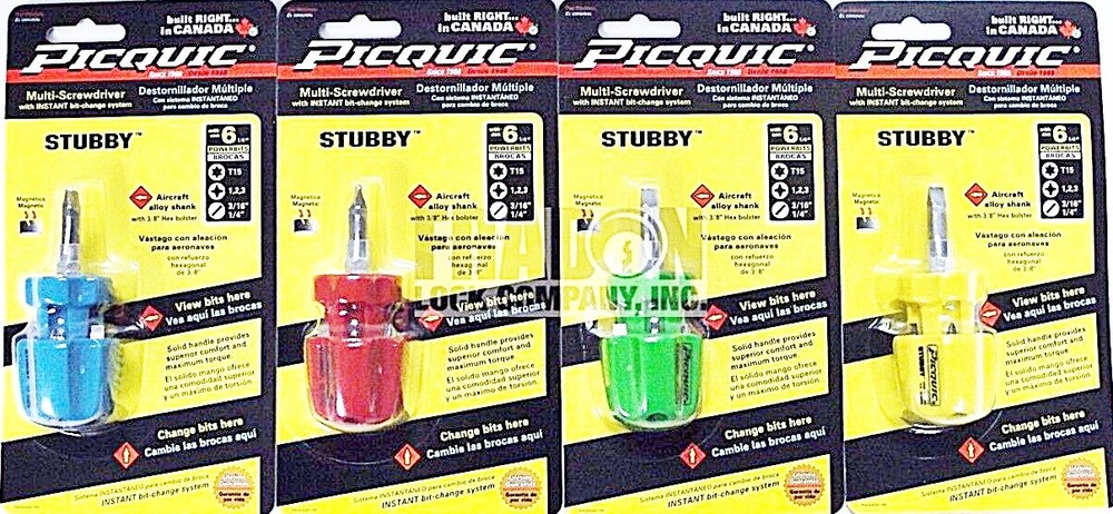 Picquic Stubby Multi-bit Screwdriver Small New Canada