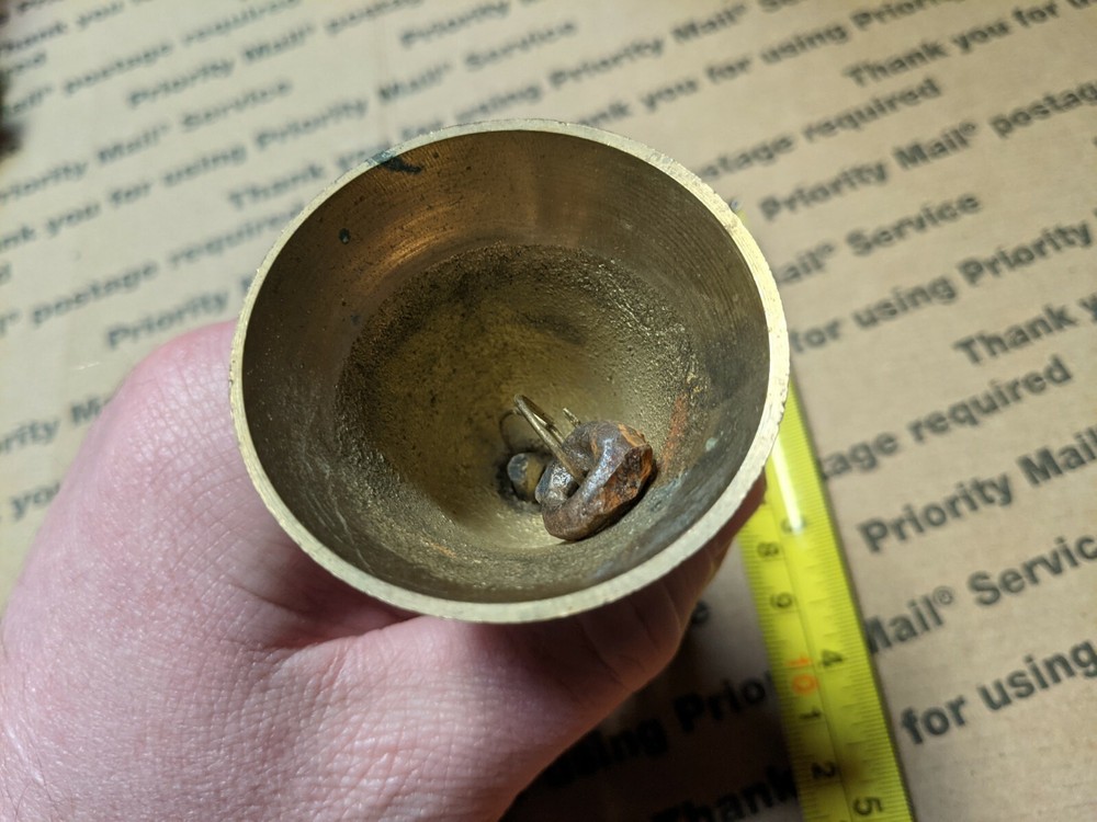 Brass Bell with Decorative Handle Collectible Handmade