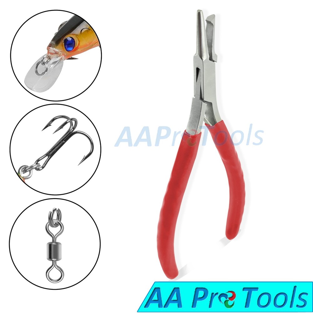 AA Pro: Mini Split Ring Plier Fishing Pliers Useful Tools 5" Hook Remover Red