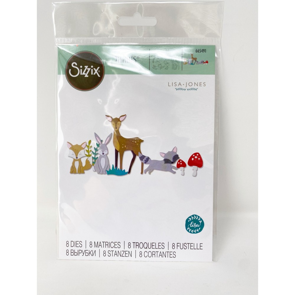 Sizzix Thinlits Woodland Nature by Lisa Jones Cutting Dies Winter Critters NEW