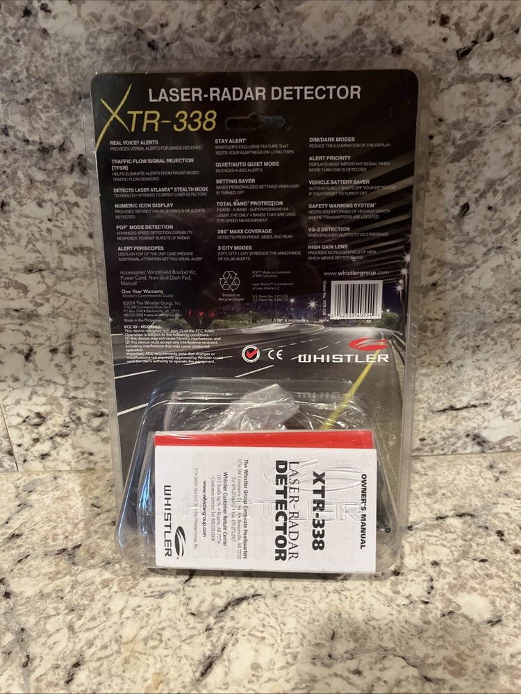 Whistler XTR-338 Radar Detector
