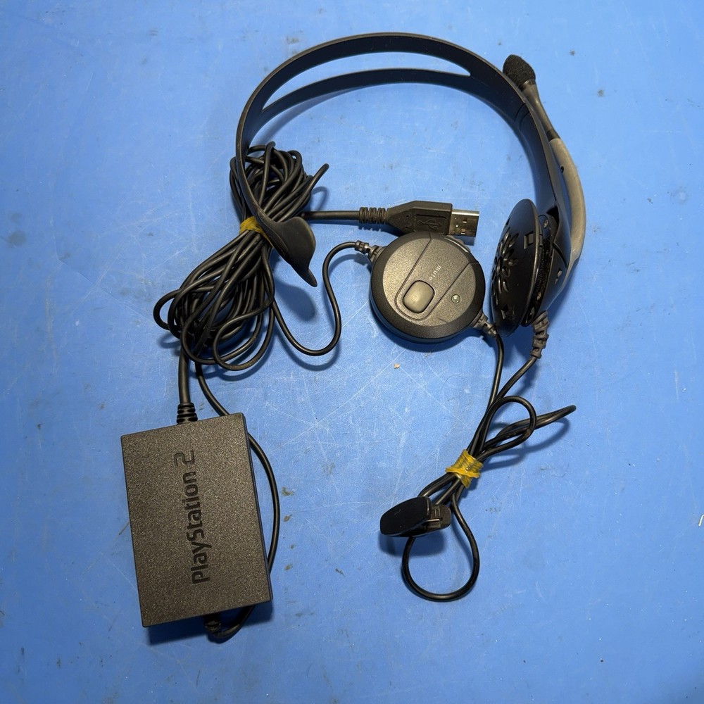 Logitech USB Headset for PlayStation 2 PS2 – With Inline Control Tested & Work