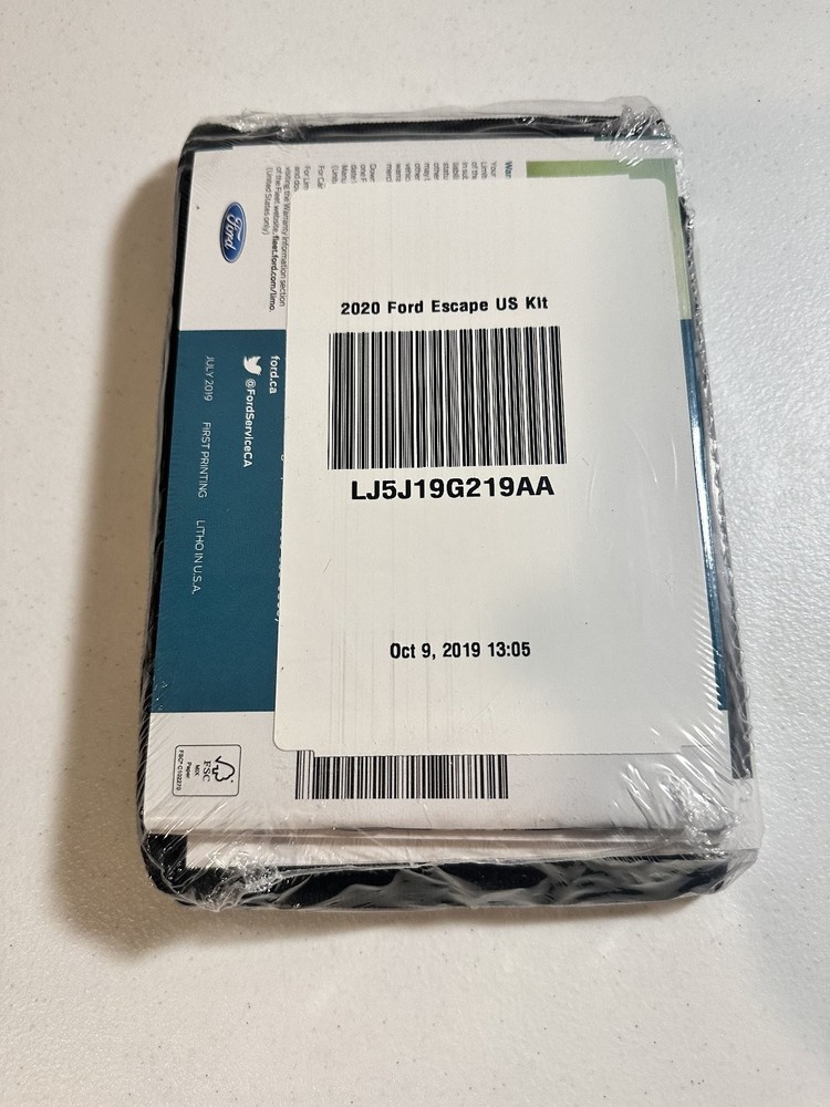 2020 Ford Escape Owner Manual Set