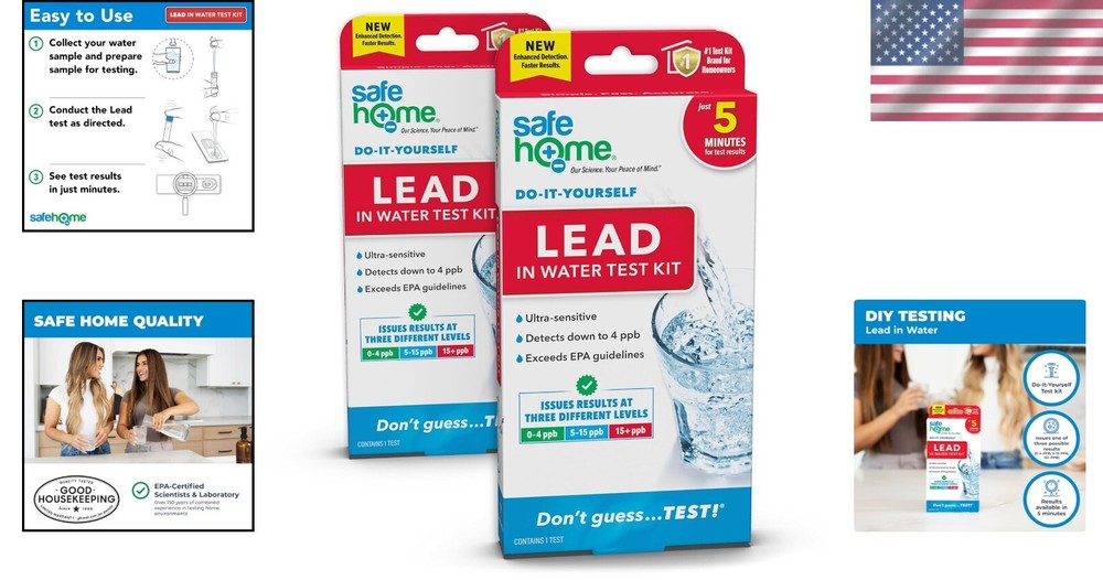 Comprehensive Lead in Water Testing Kit - Quick & Accurate, 2 Tests Included