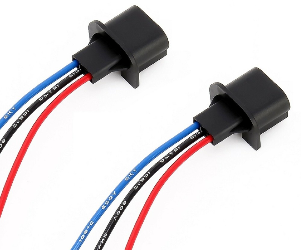 Extension Wire Ceramic 9008 H13 Two Harness Head Light Replacement Plug Adapter