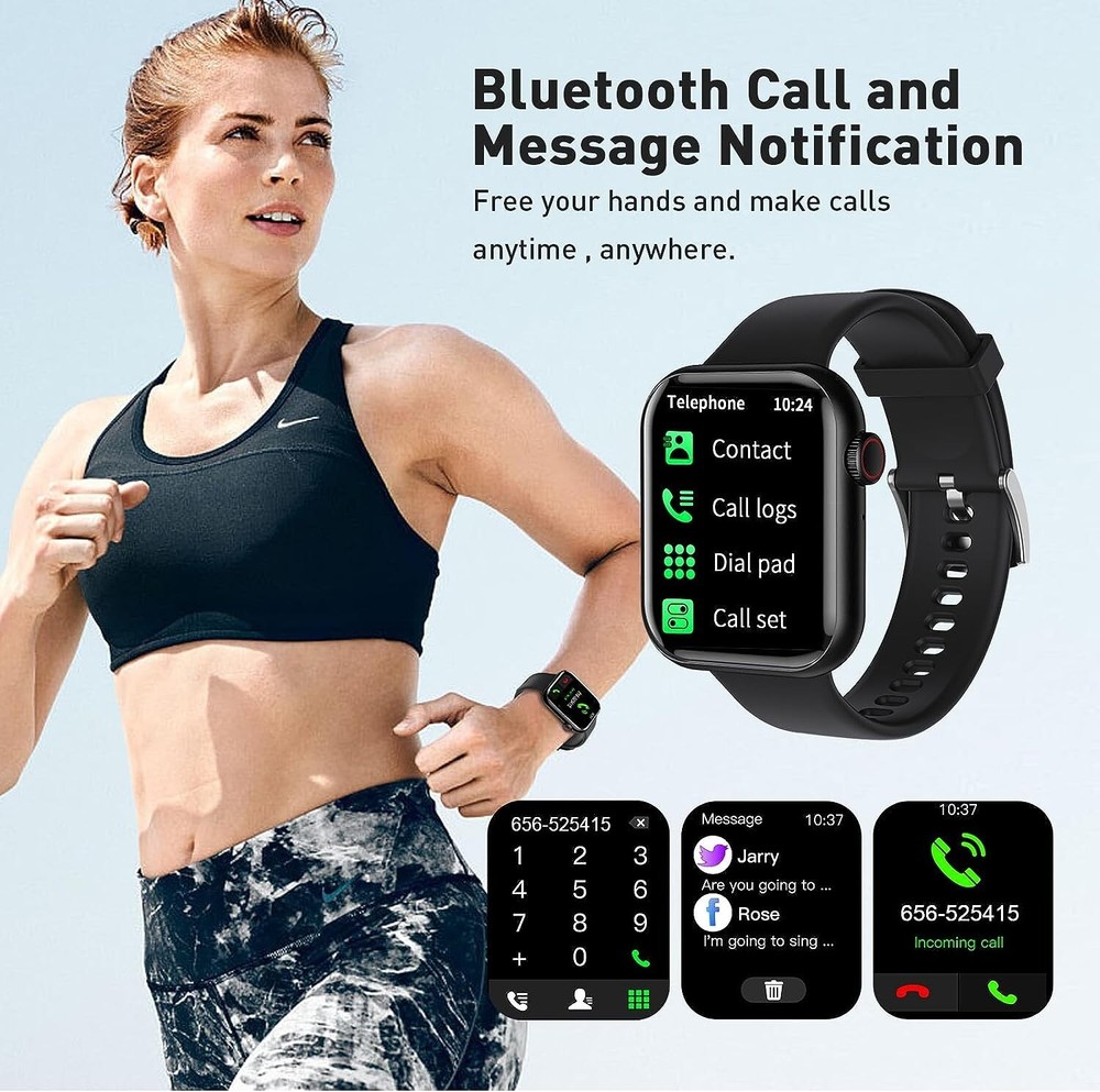 Aeifond Smart Watch for Android iOS(Answer/Make Call) - 1.9" Full Touch Screen