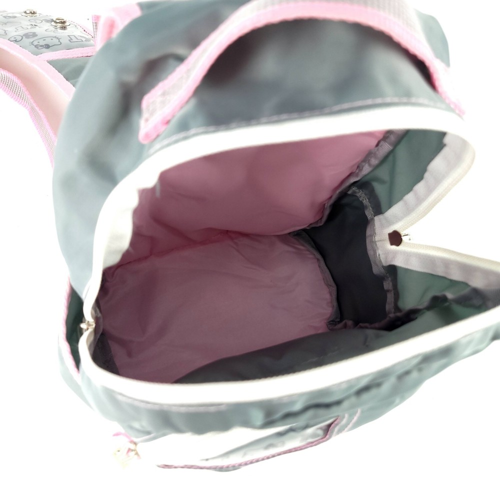Hello Kitty Kids Backpack Grey Pink 10.5"x8"x5"