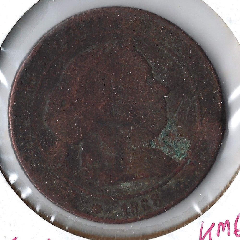 Coin Spain (Kingdom) 5 Centimos 1868 KM635.5