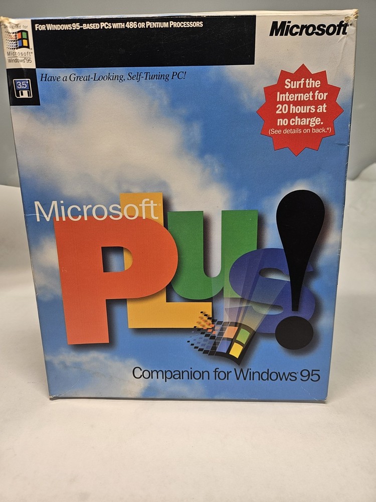 Microsoft Plus! Companion For Windows 95  3.5 floppy disk preowned