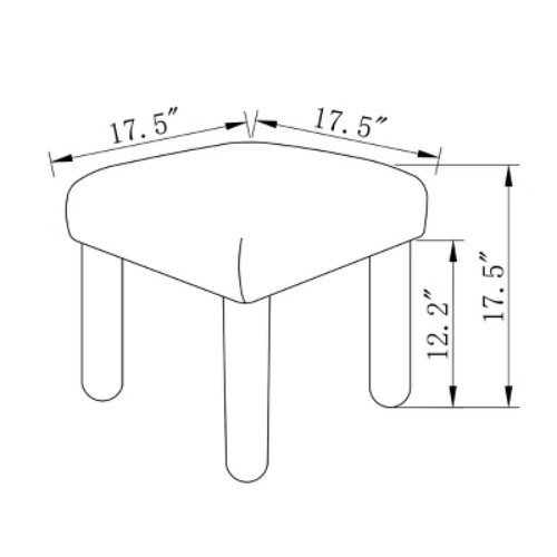 Upholstered Square Stool Ottoman - Room Essentials™