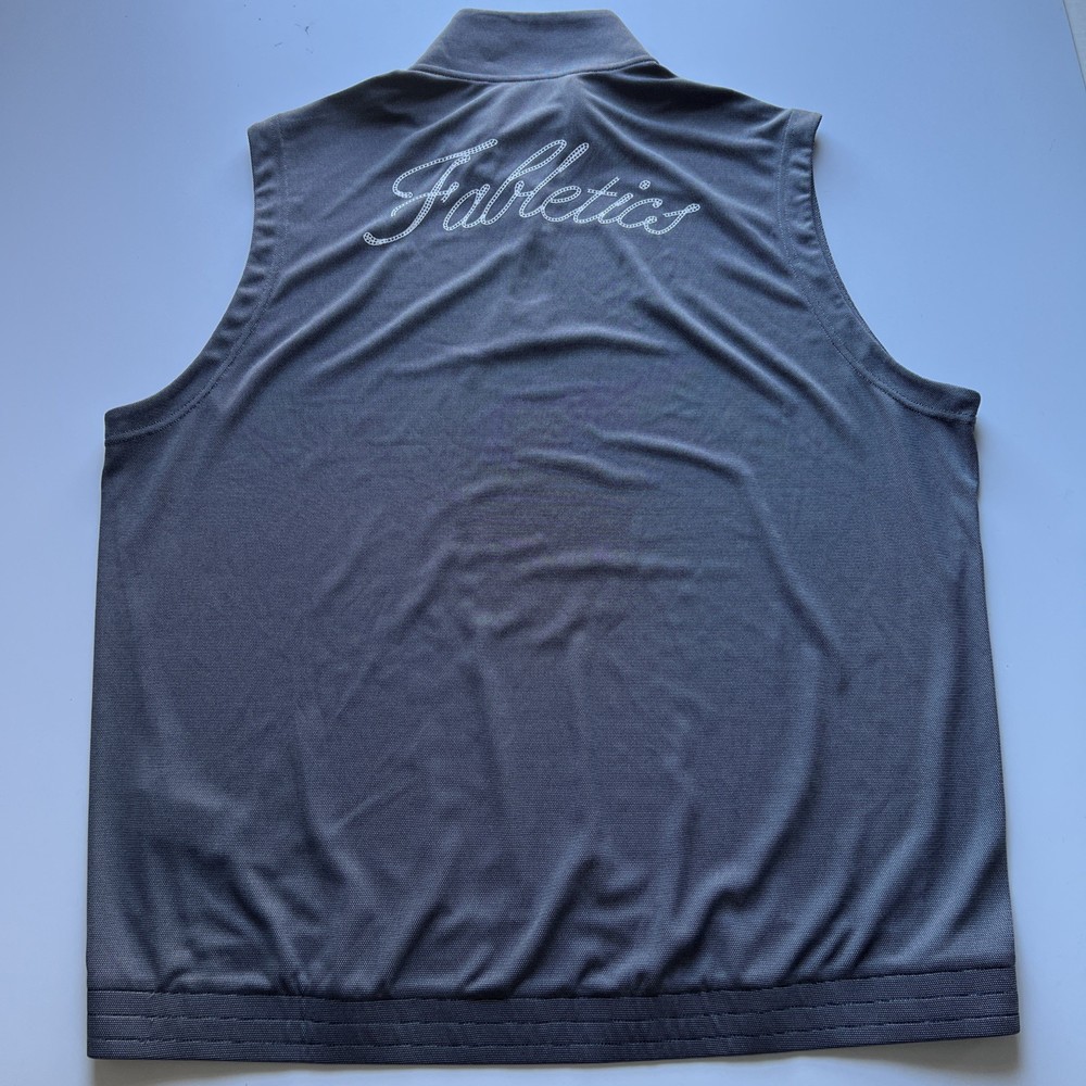 Fabletics 1/4 Zip Golf Vest Men's XL Gray Hart Eagle Edition Sleeveless Pullover