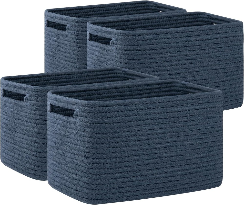 4 Pack Storage Baskets Organizing Cube Storage Bins Shelves Rectangle Storage