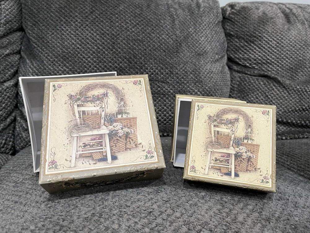 Longaberger Type Gift Boxes, Set of 2