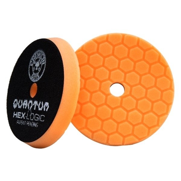 Quantum Hex-Logic 5-1/2" Foam Orange Medium Hook-and-Loop Buffing Pad