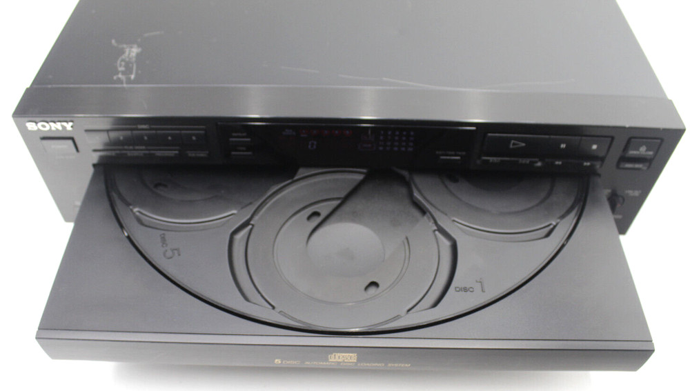 SONY CDP-C615 5 Disc Automatic Disc Loading System Tested w/o Remote