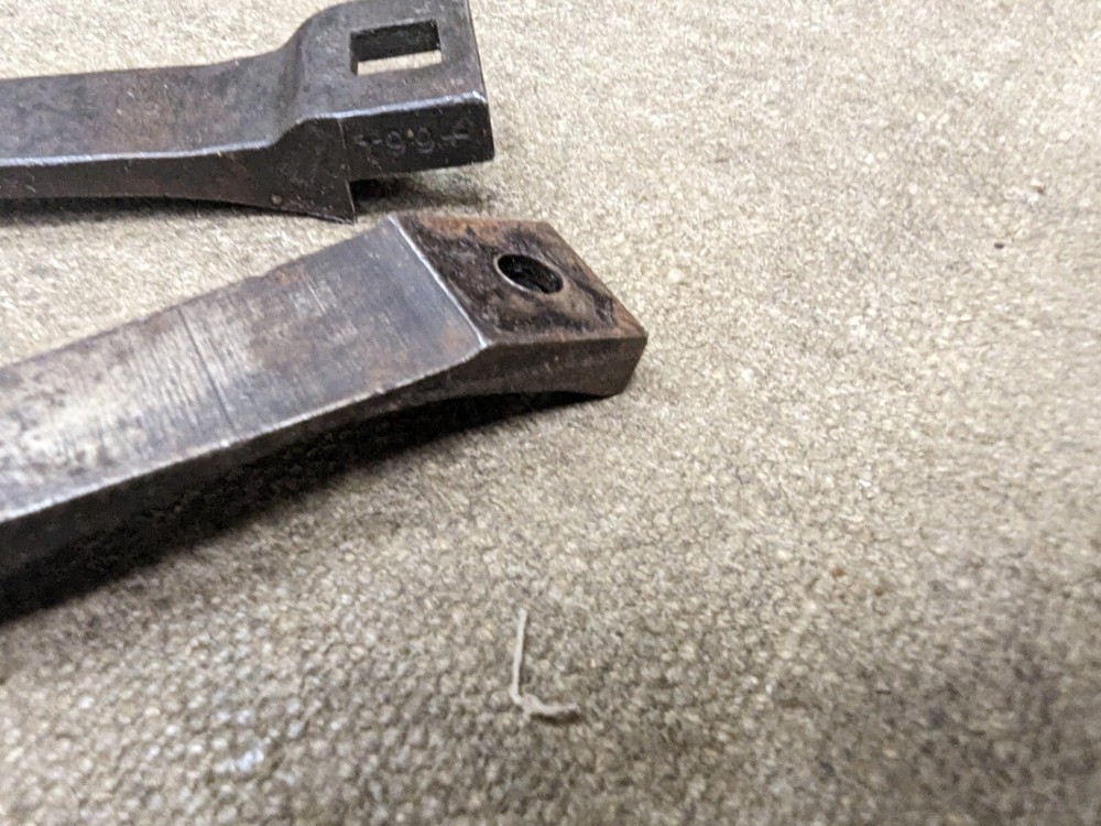 Japanese Arisaka upper and lower receiver extensions, tangs
