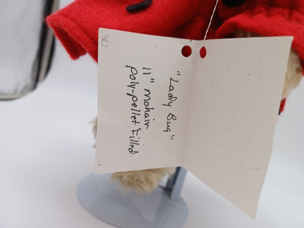~11" Mohair Bear Named Lady Bug by Ad Bears*