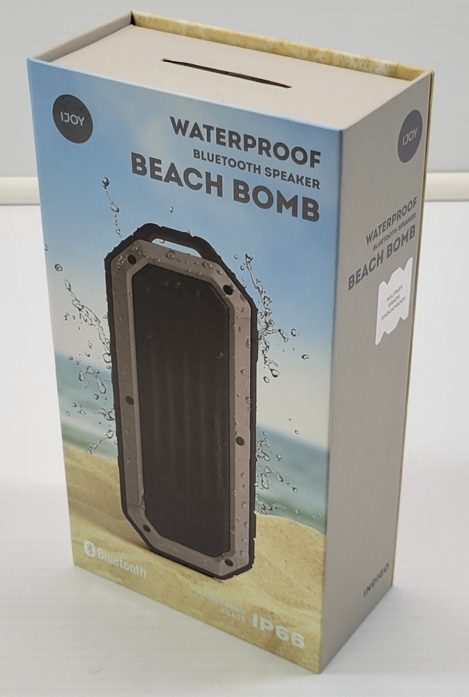 *B4) iJoy Waterproof Bluetooth Speaker Beach Bomb Indigo